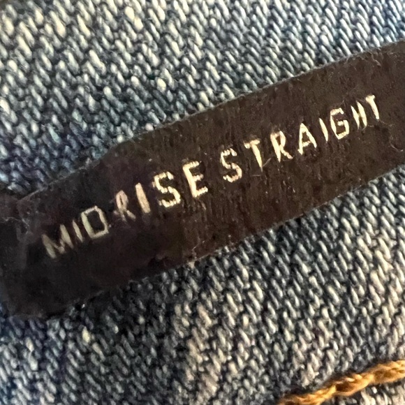 Banana Republic Mid Rise Straight Relaxed Fit Denim Jeans Women’s 31 Long - Picture 10 of 12